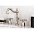 Kingston Brass Victorian 8 in. Widespread 2-Handle Bathroom Faucet in Brushed Nickel