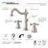 Kingston Brass Victorian 8 in. Widespread 2-Handle Bathroom Faucet in Brushed Nickel