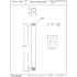Westbrass 1/2 in. IPS x 9 in. Square Ceiling Mount Shower Arm & Flange, Polished Chrome