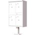 Florence USPS Delivery Pedestal Mounted vital Cluster Box Unit with 4 Parcel Lockers in White