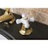 Kingston Brass 8 in. Widespread 2-Handle Mid-Arc Bathroom Faucet in Polished Brass