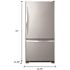 Whirlpool 22 cu. ft. Bottom Freezer Refrigerator in Stainless Steel with Spill Guard Glass Shelves