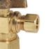 1/2 in. Nominal Compression Inlet x 3/8 in. O.D. Compression x 3/8 in. O.D. Compression Dual Outlet 1/4 Turn Ball Valve