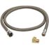 BrassCraft 1/2 in. FIP x 3/8 in. Compression x 48 in. Braided Polymer Dishwasher Supply Line with 3/8 in. Compression Elbow