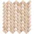 MSI Crema Arched Herringbone 12 in. x 14 in. x 0.50 in. Polished Marble Wall Tile (9.9 sq. ft./Case)