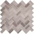 MSI Bergamo Herringbone 12 in. x 12 in. x 10 mm Polished Marble Mesh-Mounted Mosaic Tile (9.4 sq. ft. / case)