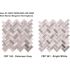 MSI Bergamo Herringbone 12 in. x 12 in. x 10 mm Polished Marble Mesh-Mounted Mosaic Tile (9.4 sq. ft. / case)