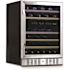 NewAir 24 Inch Built-In 46 Bottle Dual Zone Wine Fridge In Stainless Steel