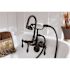 Kingston Brass 3-Handle Claw Foot Tub Faucet Wall-Mount with Hand Shower in Oil Rubbed Bronze