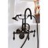 Kingston Brass 3-Handle Claw Foot Tub Faucet Wall-Mount with Hand Shower in Oil Rubbed Bronze