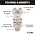 CURT 2-5/16" Trailer Hitch Tow Ball (1-1/4" x 2-5/8" Shank, 10,000 lbs., Chrome, Packaged)