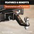CURT 15,000 lbs. 4 in. Drop Loaded Forged Trailer Hitch Ball Mount with 2-5/16 in. Ball (2 in. Shank)