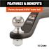CURT 15,000 lbs. 4 in. Drop Loaded Forged Trailer Hitch Ball Mount with 2-5/16 in. Ball (2 in. Shank)