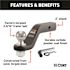 CURT 15,000 lbs. 4 in. Drop Loaded Forged Trailer Hitch Ball Mount with 2-5/16 in. Ball (2 in. Shank)