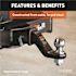 CURT 17,000 lbs. 4 in. Drop Forged Trailer Hitch Ball Mount Draw Bar (2 in. Shank, 8-1/2 in. Long)