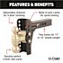CURT 14,000 lbs. 6 in. Drop Adjustable Trailer Hitch Channel Mount with Dual Ball (2 in. Shank)