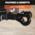 CURT Receiver-Mount Pintle Hook (2 in. Shank, 10,000 lbs., 2-1/2 in. Lunette Rings)