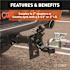 CURT 10,000 lbs. Trailer Hitch Ball Mount & Pintle Hook Combination with 2 in. Ball