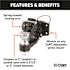 CURT 10,000 lbs. Trailer Hitch Ball Mount & Pintle Hook Combination with 2 in. Ball