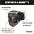 CURT 10,000 lbs. Pintle Hook Trailer Hitch (Fits 2-1/2 in. or 3 in. Lunette Eyes)