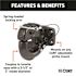 CURT 30,000 lbs. Pintle Hook Trailer Hitch (Fits 2-1/2 in. or 3 in. Lunette Eyes)