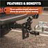 CURT Adjustable Pintle Mount (2 in. Shank, 15,000 lbs., 7 in. High, 6 in. Long)