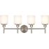 Design House Aubrey 4-Light Satin Nickel Vanity Light