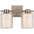Design House Oslo 2-Light Satin Nickel Indoor Bath or Vanity Light