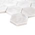 MSI Carrara White Hexagon 12 in. x 12 in. x 10 mm Polished Marble Mesh-Mounted Mosaic Floor and Wall Tile (10 sq. ft. /case)