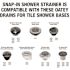 Oatey 4-1/4 in. Round Universal Snap-In Shower Strainer in Brushed Nickel