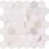 MSI Calacatta Gold Hexagon 12 in. x 12 in. x 10mm Polished Marble Mesh-Mounted Mosaic Tile