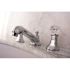 Kingston Brass Crystal 8 in. Widespread 2-Handle Mid-Arc Bathroom Faucet in Polished Chrome