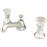 Kingston Brass Crystal 8 in. Widespread 2-Handle Mid-Arc Bathroom Faucet in Polished Chrome