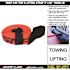 SNAP-LOC 30 ft. Tow Strap with Hook and Loop Storage Fastener
