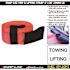 SNAP-LOC 4 in. x 30 ft. x 20,000 lbs. Tow and Lifting Strap with Hook and Loop Storage Fastener in Red