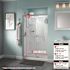 Delta 48-60 in. W Contemporary Frameless Sliding Shower Track Assembly Kit in Nickel (For 1/4 in. (6mm) Glass)
