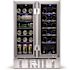 NewAir 24 Inch Built-In Dual Zone 18 Bottle And 58 Can Wine And Beverage Fridge