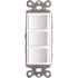3-Function Rocker Combination Switch in White (120-Volt, 15 AMP)