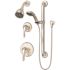 Symmons Origins 2-Handle Wall-Mounted Shower Trim Kit with Hand Shower in Satin Nickel (Valves not Included)