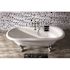 Aqua Eden Cross 3-Handle Deck-Mount High-Risers Claw Foot Tub Faucet with Handshower in Polished Chrome