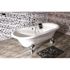 Aqua Eden Cross 3-Handle Deck-Mount High-Risers Claw Foot Tub Faucet with Handshower in Polished Chrome