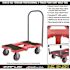 SNAP-LOC 1500 lbs. Capacity All-Terrain Professional E-Track Push Cart Dolly in Red