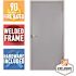 36 in. x 80 in. Fire-Rated Gray Left-Hand Flush Entrance Steel Prehung Commercial Door with Welded Frame and Hardware