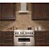 ZLINE Kitchen and Bath 36 in. 400 CFM Convertible Vent Wall Mount Range Hood with Glass Accents in Stainless Steel