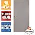 36 in. x 84 in. Fire-Rated Gray Left-Hand Flush Entrance Steel Prehung Commercial Door with Welded Frame and Hardware