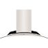 30 in. 400 CFM Convertible Island Mount Range Hood with 4 LED Lights in Stainless Steel with Curved Glass