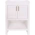 Glacier Bay Spa 24.5 in. W Bath Vanity in White with Cultured Marble Vanity Top in White with White Basin and Mirror