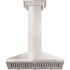 ZLINE Kitchen and Bath 48 in. 400 CFM Convertible Vent Wall Mount Range Hood with Crown Molding in Stainless Steel