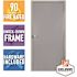 Armor Door 36 in. x 80 in. Gray Left-Hand Outswing Flush Steel Commercial Door with Knock Down Frame and Hardware