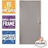 Armor Door 36 in. x 84 in. Gray Right-Hand Outswing Flush Steel Commercial Door with Knock Down Frame and Hardware
